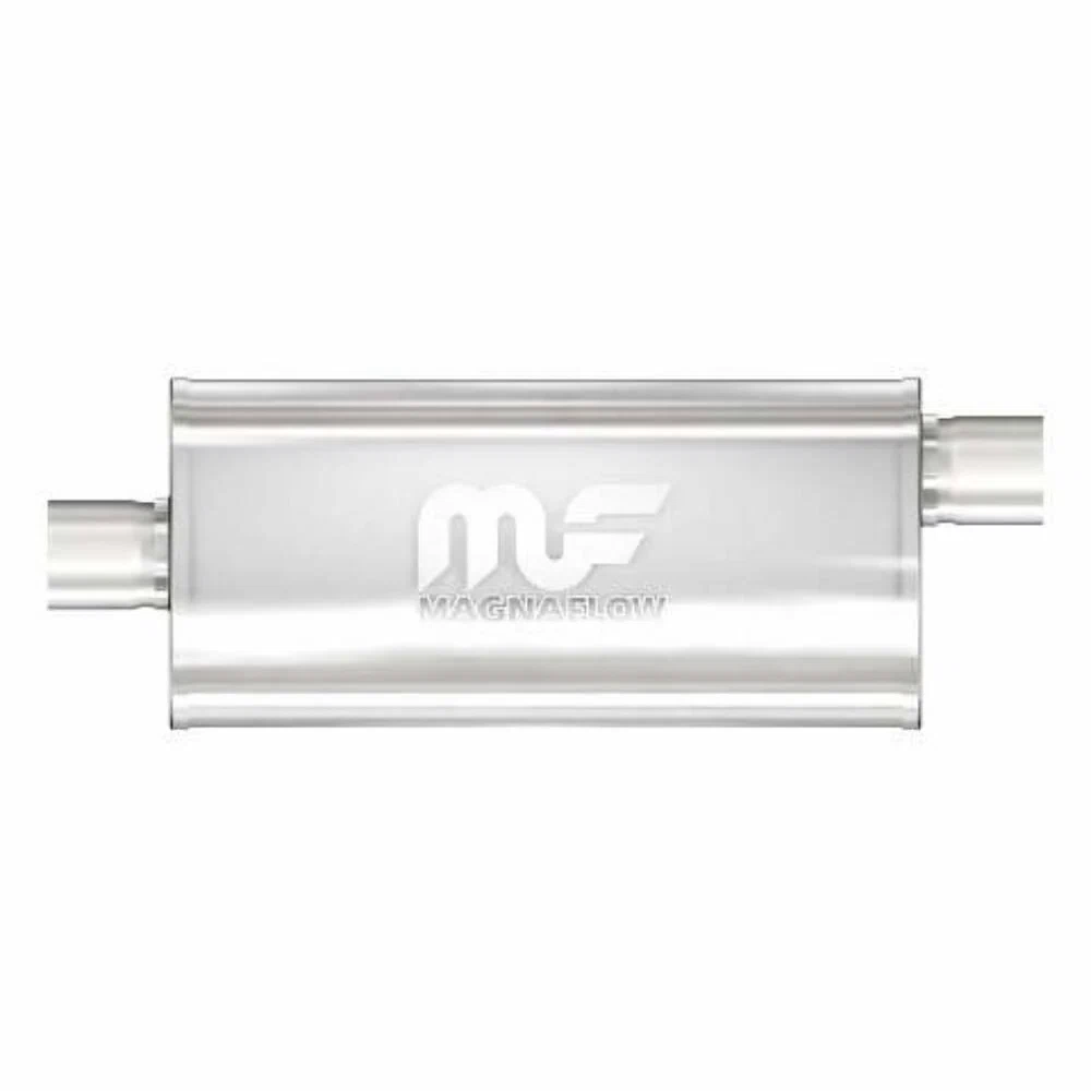 Exhaust Muffler for 5 X 8in. Oval Straight-Through Performance Exhaust
